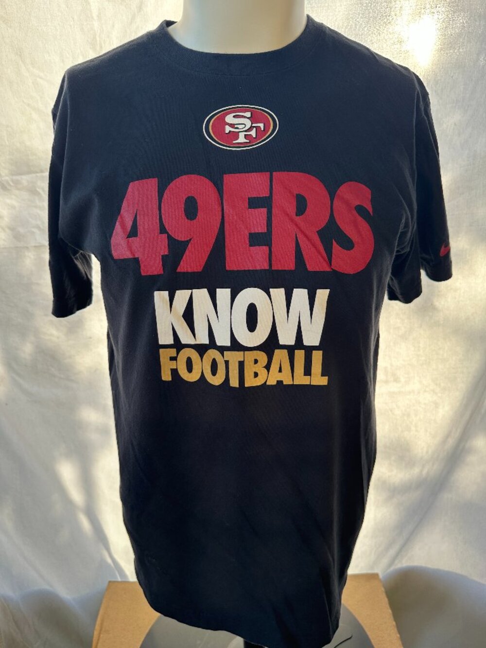 49ers Know Football San Francisco Nike NFL Team Apparel Men's Black Shirt Large